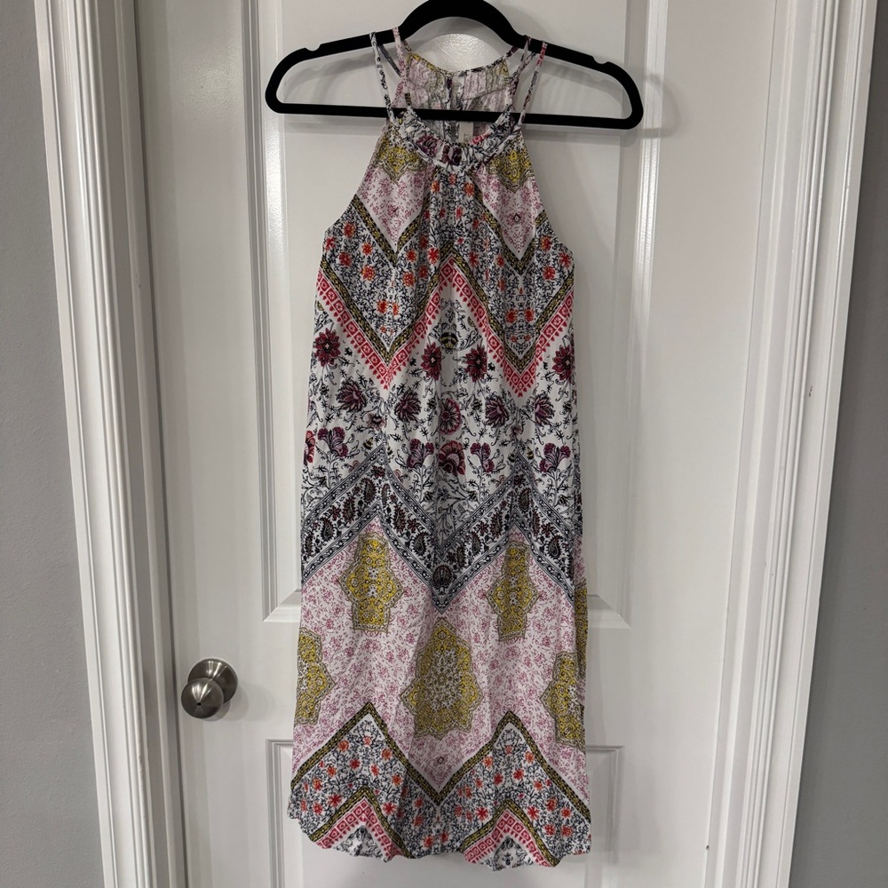Loft Tapestry Halter Multicolor Patterned Dress P… - image 2